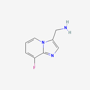 molecular formula C8H8FN3 B13613354 Imidazo[1,2-a]pyridine-3-methanamine,8-fluoro- 