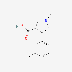 1-Methyl-4-(3-methylphenyl)pyrrolidine-3-carboxylic acid