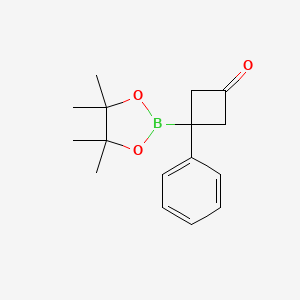 3-Phenyl-3-(4,4,5,5-tetramethyl-1,3,2-dioxaborolan-2-yl)cyclobutan-1-one