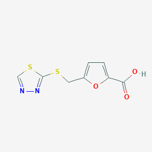 5-(((1,3,4-Thiadiazol-2-yl)thio)methyl)furan-2-carboxylic acid