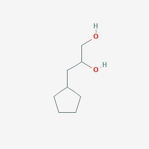 molecular formula C8H16O2 B13613456 3-Cyclopentylpropane-1,2-diol 