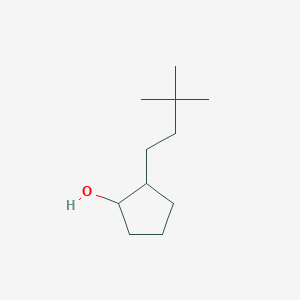 molecular formula C11H22O B13613457 2-(3,3-Dimethylbutyl)cyclopentan-1-ol 