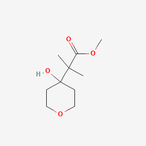 molecular formula C10H18O4 B13613503 Methyl 2-(4-hydroxyoxan-4-yl)-2-methylpropanoate 