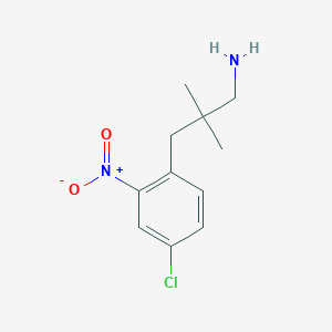 3-(4-Chloro-2-nitrophenyl)-2,2-dimethylpropan-1-amine