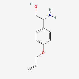 molecular formula C11H15NO2 B13613553 2-Amino-2-[4-(prop-2-en-1-yloxy)phenyl]ethan-1-ol CAS No. 1337208-26-0