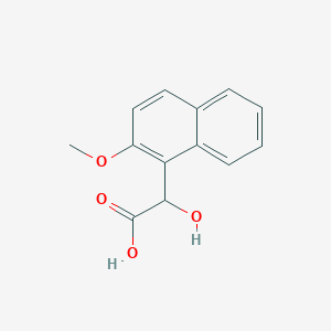 molecular formula C13H12O4 B13613563 2-Hydroxy-2-(2-methoxynaphthalen-1-yl)acetic acid 