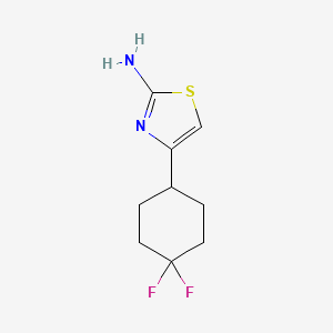 molecular formula C9H12F2N2S B13613599 4-(4,4-Difluorocyclohexyl)-1,3-thiazol-2-amine 