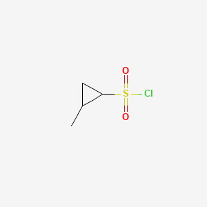 molecular formula C4H7ClO2S B13613602 2-Methylcyclopropane-1-sulfonyl chloride 