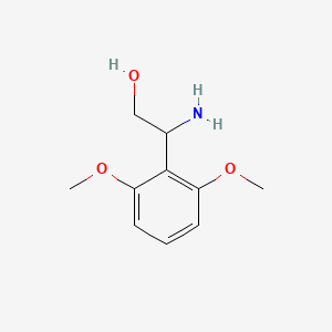 molecular formula C10H15NO3 B13613609 2-Amino-2-(2,6-dimethoxyphenyl)ethan-1-ol 