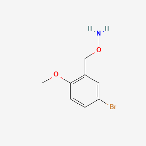 molecular formula C8H10BrNO2 B13613615 Hydroxylamine, O-(5-bromo-2-methoxybenzyl)- CAS No. 23993-41-1