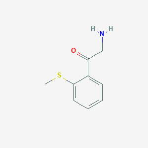 molecular formula C9H11NOS B13613617 2-Amino-1-[2-(methylthio)phenyl]ethanone CAS No. 785032-27-1