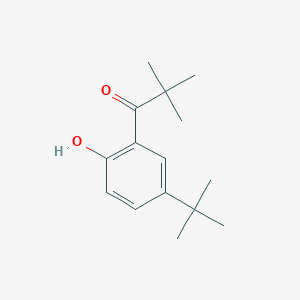 molecular formula C15H22O2 B13613636 1-(5-(Tert-butyl)-2-hydroxyphenyl)-2,2-dimethylpropan-1-one 