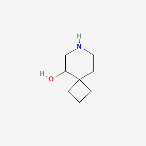 molecular formula C8H15NO B13613644 7-Azaspiro[3.5]nonan-9-ol 