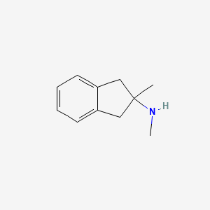 molecular formula C11H15N B13613659 Methyl-(2-methyl-indan-2-yl)-amine 