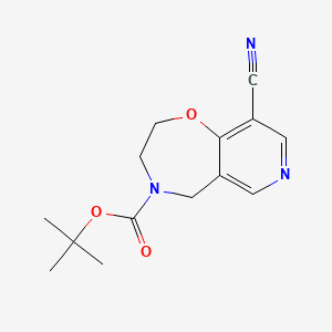 4-Boc-2,3,4,5-tetrahydropyrido[3,4-f][1,4]oxazepine-9-carbonitrile