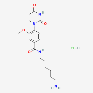 N-(6-aminohexyl)-4-(2,4-dioxo-1,3-diazinan-1-yl)-3-methoxybenzamide hydrochloride