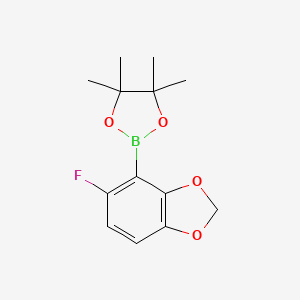 2-(5-Fluorobenzo[d][1,3]dioxol-4-yl)-4,4,5,5-tetramethyl-1,3,2-dioxaborolane