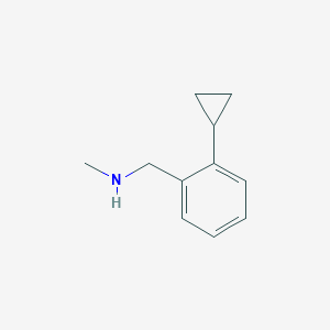 molecular formula C11H15N B13613708 1-(2-cyclopropylphenyl)-N-methylmethanamine 