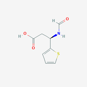 molecular formula C8H9NO3S B13613725 (r)-3-Formamido-3-(thiophen-2-yl)propanoic acid 