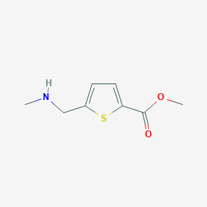 molecular formula C8H11NO2S B13613727 Methyl 5-[(methylamino)methyl]thiophene-2-carboxylate 