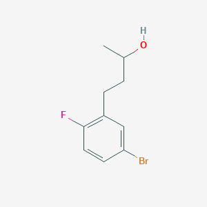 molecular formula C10H12BrFO B13613734 4-(5-Bromo-2-fluorophenyl)butan-2-ol 