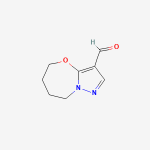 5H,6H,7H,8H-pyrazolo[3,2-b][1,3]oxazepine-3-carbaldehyde