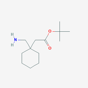 molecular formula C13H25NO2 B13613749 Tert-butyl 2-[1-(aminomethyl)cyclohexyl]acetate 