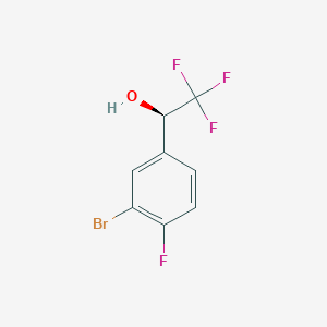 molecular formula C8H5BrF4O B13613754 (R)-1-(3-Bromo-4-fluorophenyl)-2,2,2-trifluoroethan-1-ol 