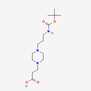 3-[4-(3-{[(Tert-butoxy)carbonyl]amino}propyl)piperazin-1-yl]propanoic acid