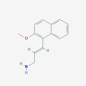 molecular formula C14H15NO B13613782 3-(2-Methoxynaphthalen-1-yl)prop-2-en-1-amine 