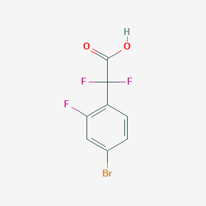 molecular formula C8H4BrF3O2 B13613900 2-(4-Bromo-2-fluorophenyl)-2,2-difluoroacetic acid 