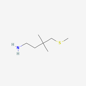 molecular formula C7H17NS B13613951 3,3-Dimethyl-4-(methylsulfanyl)butan-1-amine 