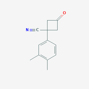 1-(3,4-Dimethylphenyl)-3-oxocyclobutane-1-carbonitrile