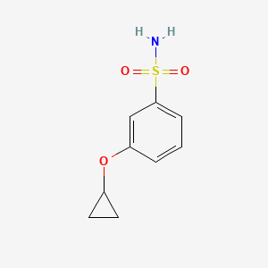 molecular formula C9H11NO3S B13613973 3-Cyclopropoxybenzene-1-sulfonamide 