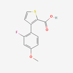 molecular formula C12H9FO3S B13613987 3-(2-Fluoro-4-methoxyphenyl)thiophene-2-carboxylic acid 