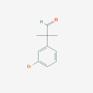 molecular formula C10H11BrO B13613997 2-(3-Bromophenyl)-2-methylpropanal 