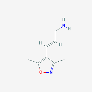 molecular formula C8H12N2O B13614000 3-(3,5-Dimethylisoxazol-4-yl)prop-2-en-1-amine 