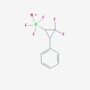 molecular formula C9H7BF5K B13614018 Potassium (2,2-difluoro-3-phenylcyclopropyl)trifluoroboranuide 