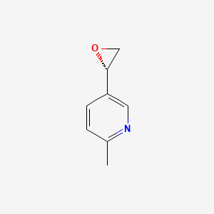 molecular formula C8H9NO B13614028 2-methyl-5-[(2R)-oxiran-2-yl]pyridine 