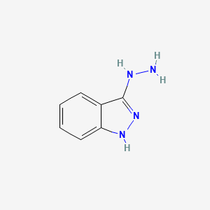 molecular formula C7H8N4 B13614035 3-Hydrazinoindazole CAS No. 89852-84-6