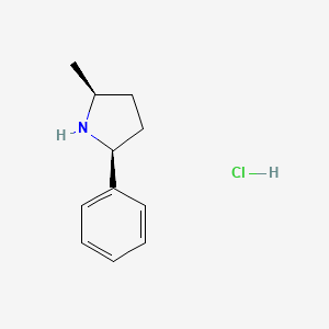 molecular formula C11H16ClN B13614037 (2S,5S)-2-methyl-5-phenylpyrrolidine hydrochloride 