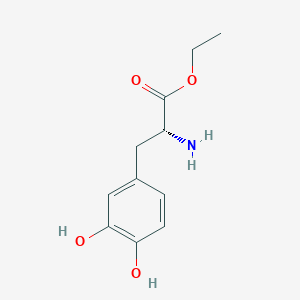 molecular formula C11H15NO4 B13614043 Ethyl (r)-2-amino-3-(3,4-dihydroxyphenyl)propanoate 