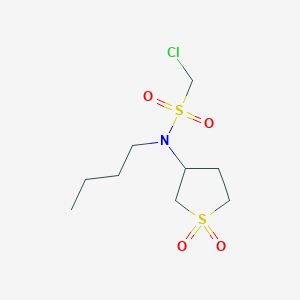 molecular formula C9H18ClNO4S2 B13614063 n-Butyl-1-chloro-n-(1,1-dioxidotetrahydrothiophen-3-yl)methanesulfonamide 