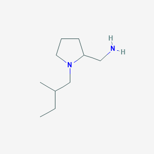 molecular formula C10H22N2 B13614075 (1-(2-Methylbutyl)pyrrolidin-2-yl)methanamine 