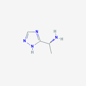 molecular formula C4H8N4 B13614101 (R)-1-(4H-1,2,4-Triazol-3-yl)ethan-1-amine 