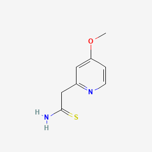 molecular formula C8H10N2OS B13614116 2-Pyridineacetamide, 4-methoxythio- CAS No. 31329-86-9