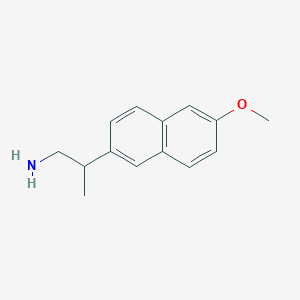 molecular formula C14H17NO B13614170 2-(6-Methoxy-2-naphthyl)propylamine 