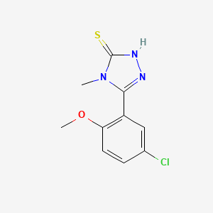 molecular formula C10H10ClN3OS B1361419 5-(5-chloro-2-methoxyphenyl)-4-methyl-4H-1,2,4-triazole-3-thiol CAS No. 370855-34-8