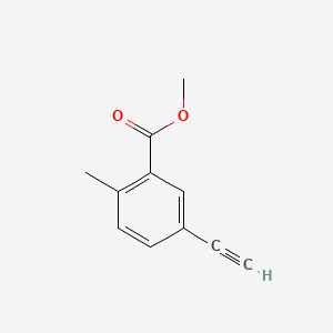 molecular formula C11H10O2 B13614196 Methyl 5-ethynyl-2-methylbenzoate 