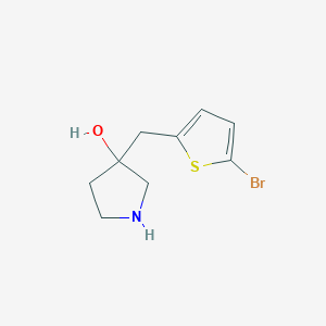 3-((5-Bromothiophen-2-yl)methyl)pyrrolidin-3-ol